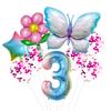 Butterfly Digital Balloon Birthday Party Aluminum Film Balloon Set Party Scene Decoration Props