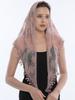 Women Lace Triangle Scarf Floral Embroidery Shawls Muslim Christian Lace Foulard Luxury  Veil Hijab Solid Color Tassels Headband