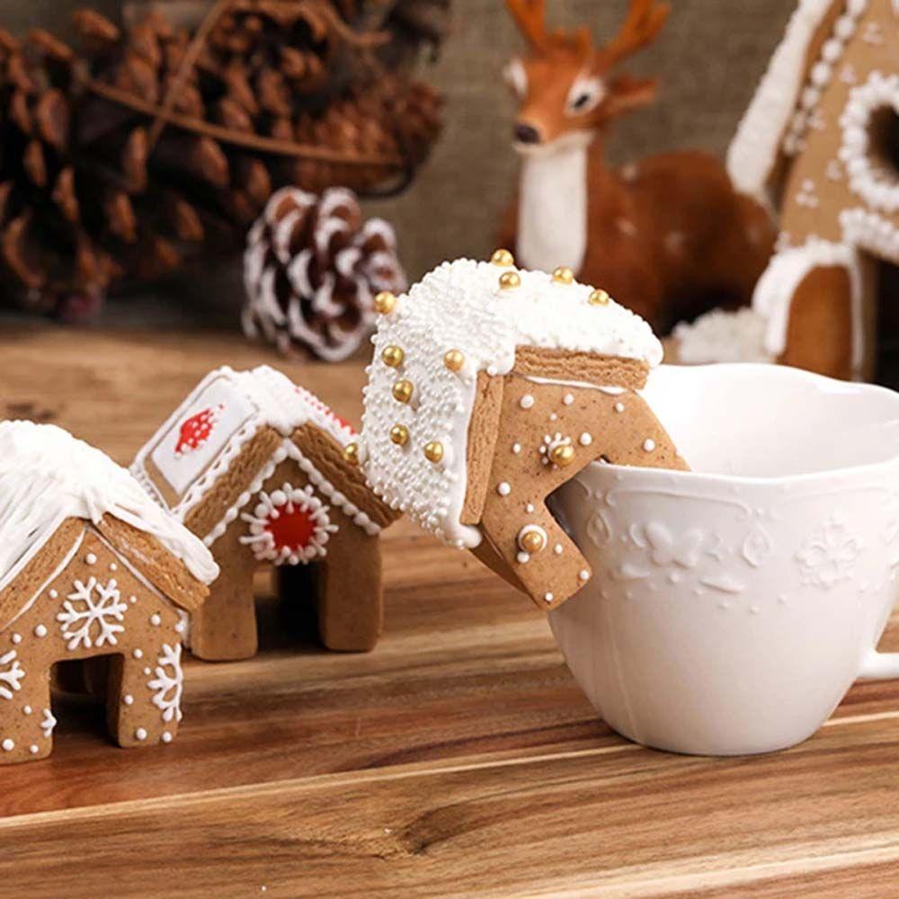 Christmas 3Pcs Cake House Pastry Food Cookie Cutter Kitchen Tool Cutting Mold Biscuit Mould