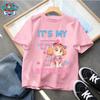 Cartoon Paw Patrol Children's Clothing Pullover Sweatshirt Girl Skin-friendly Breathable Pink T-shirt Birthday Gift