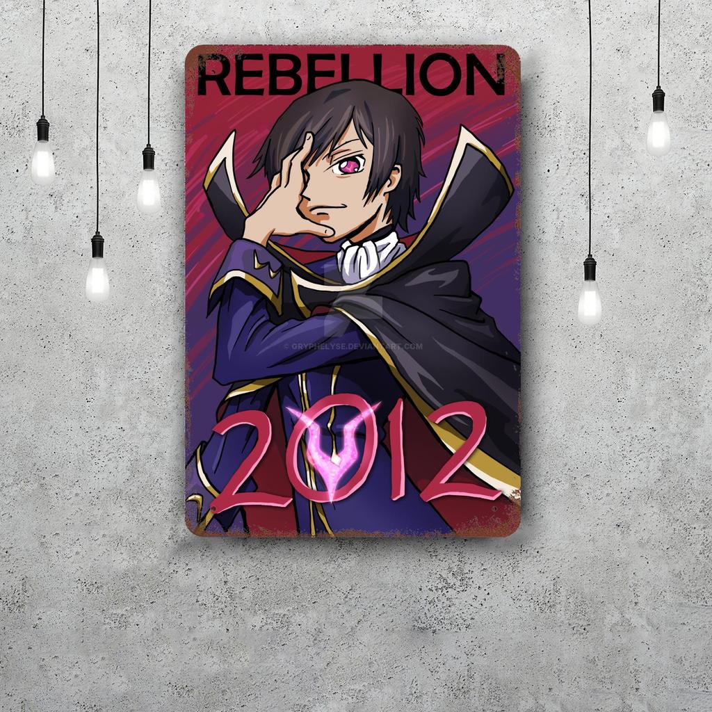 Code Geass Anime Vintage Metal Tin Signs Posters Decor Retro Metal Plaque Wall Art Decor for Garage Bar