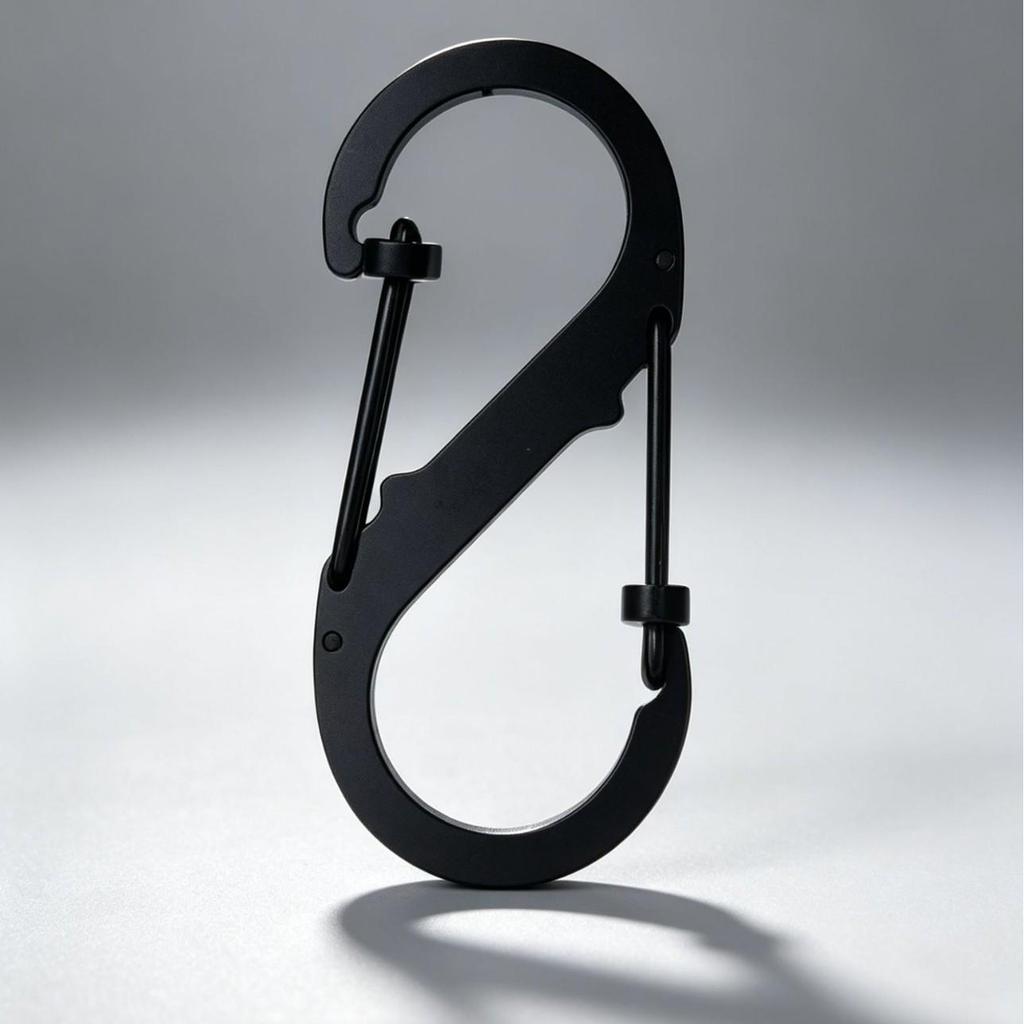 Large Multi-function EDC Camping Carabiner with Locking Buckle & Quick Clip
