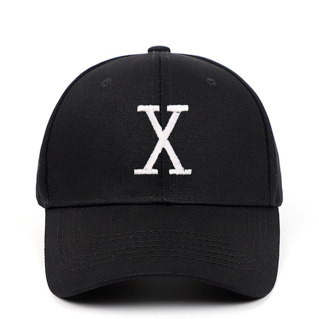 International Letter X Embroidered Cotton Baseball Cap - Trendy, Cool, Versatile & Breathable for Autumn/Winter