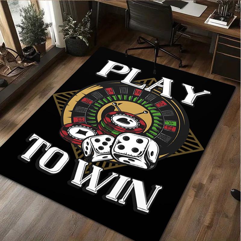 1Pc Dices Print Rug - Home Decoration Carpet For Living Room Bedroom Flooring Computer Chair Area Rug