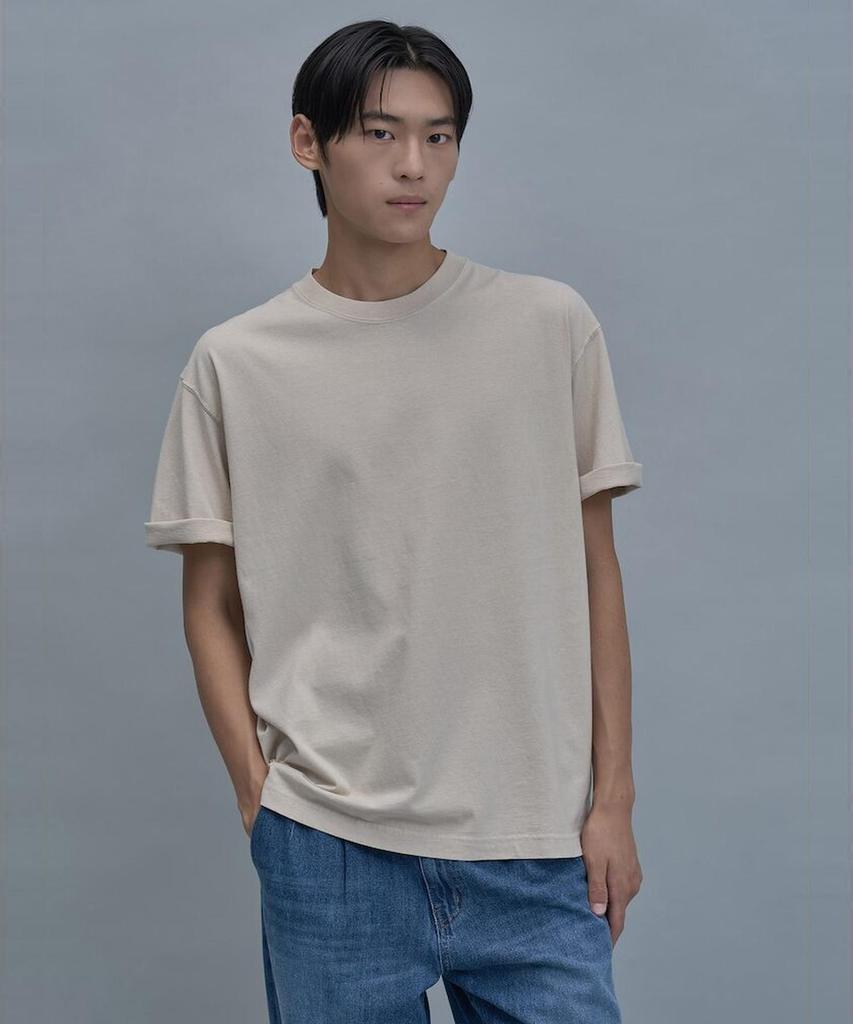 SHIFT.G Comfort Fit Round Tee Beige