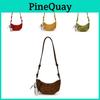 Style Small Water Dumpling Shape Shoulder Bag With Zipper Closure
