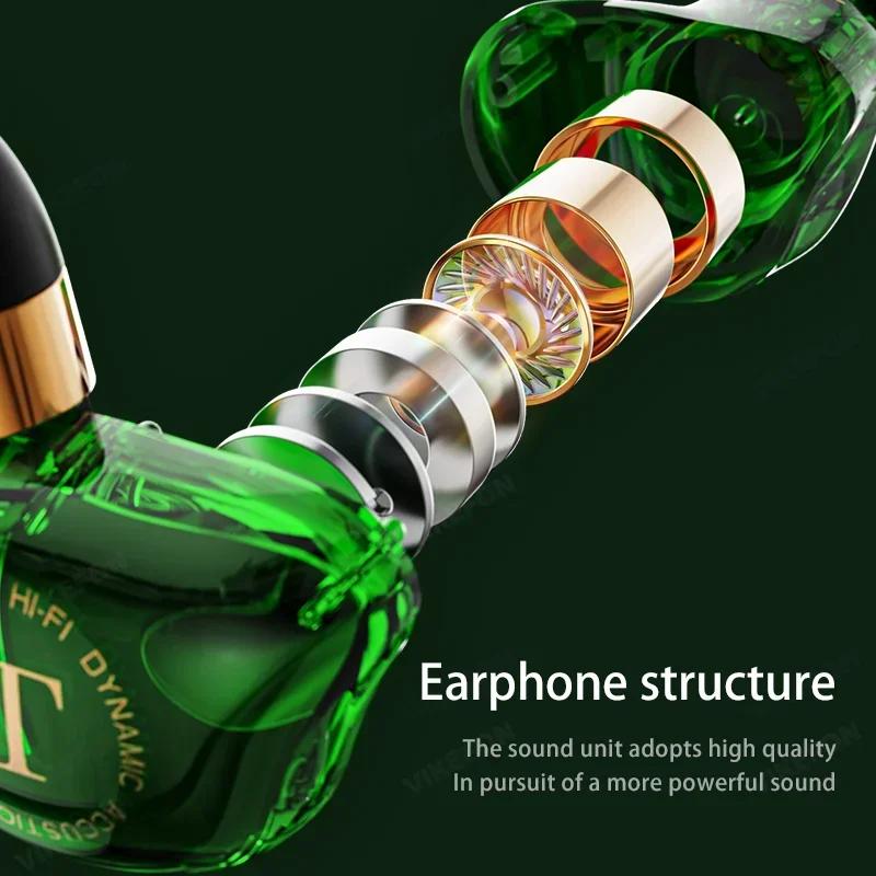 Dynamická drátová sluchátka HIFI Heavy Bass Music Headset Sluchátka do uší 3,5 mm s mikrofonem Závodní sportovní herní sluchátka s potlačením hluku