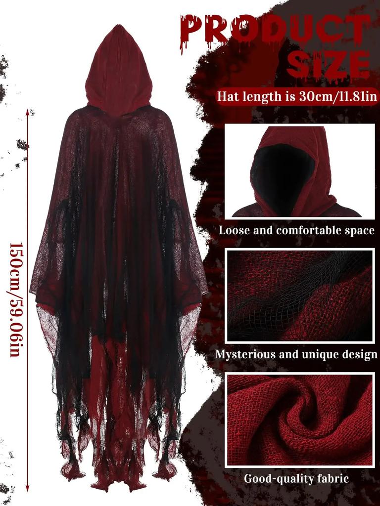 Costum Cosplay Fantome Dementori unisex gotic horror Zombie Vampiri Pelerine cu glugă Ziua morților accesorii petrecere C