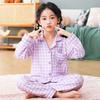 Kids Flannel Pajamas Set Boys Girls Warm Long Sleeve Top And Pants Sleepwear Winter Home Nightwear