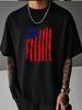 Unisex Summer White Short Sleeve Tee Vintage Distressed Usa American Flag Graphic Print Crew Neck Loose Streetwear Male Casual Tops