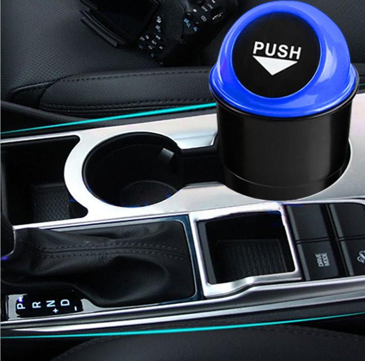 Stylish Car Trash Bin with Lid - Compact Door Storage