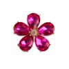 Retro Petal Alloy High-end Brooch, Elegant and Light Luxury Crystal, Personalized Coat Sweater Corsage