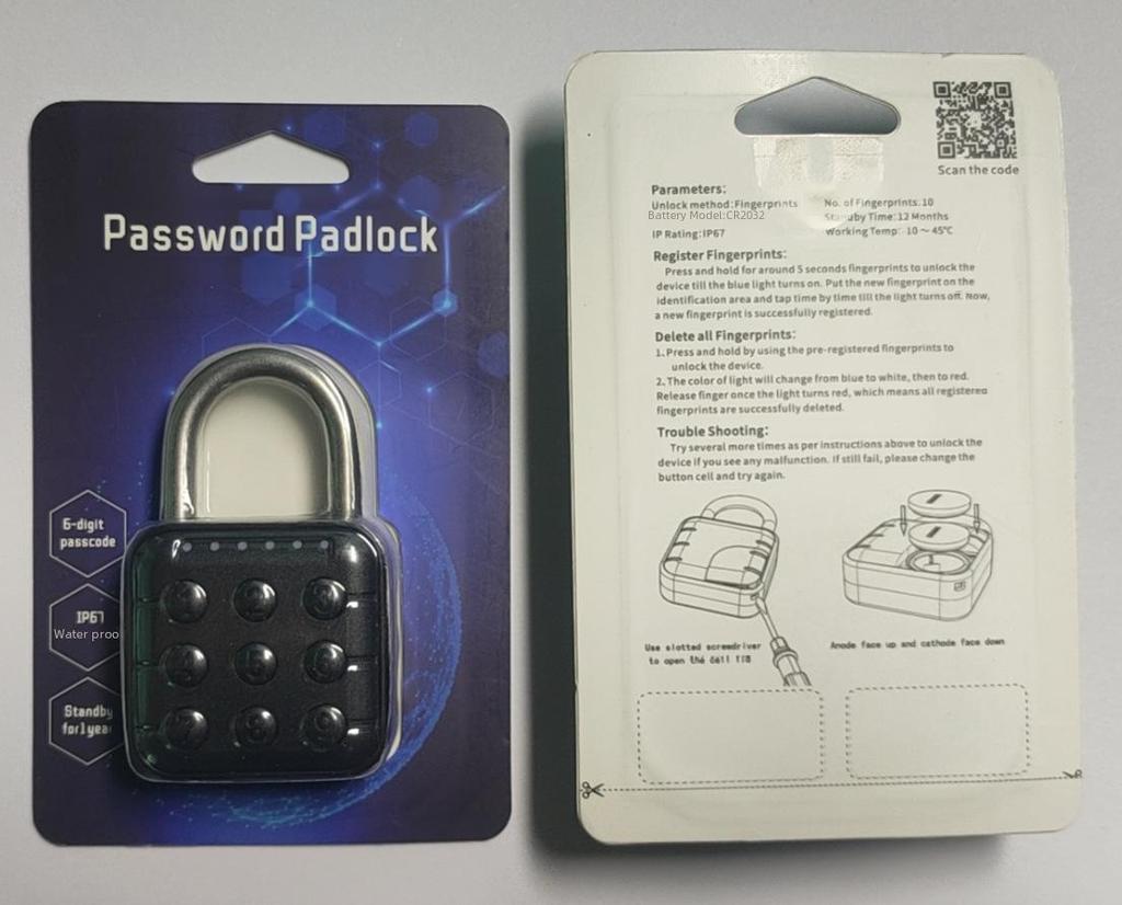 Smart Waterproof Padlock for Home, Dorm, Drawer, or Garage