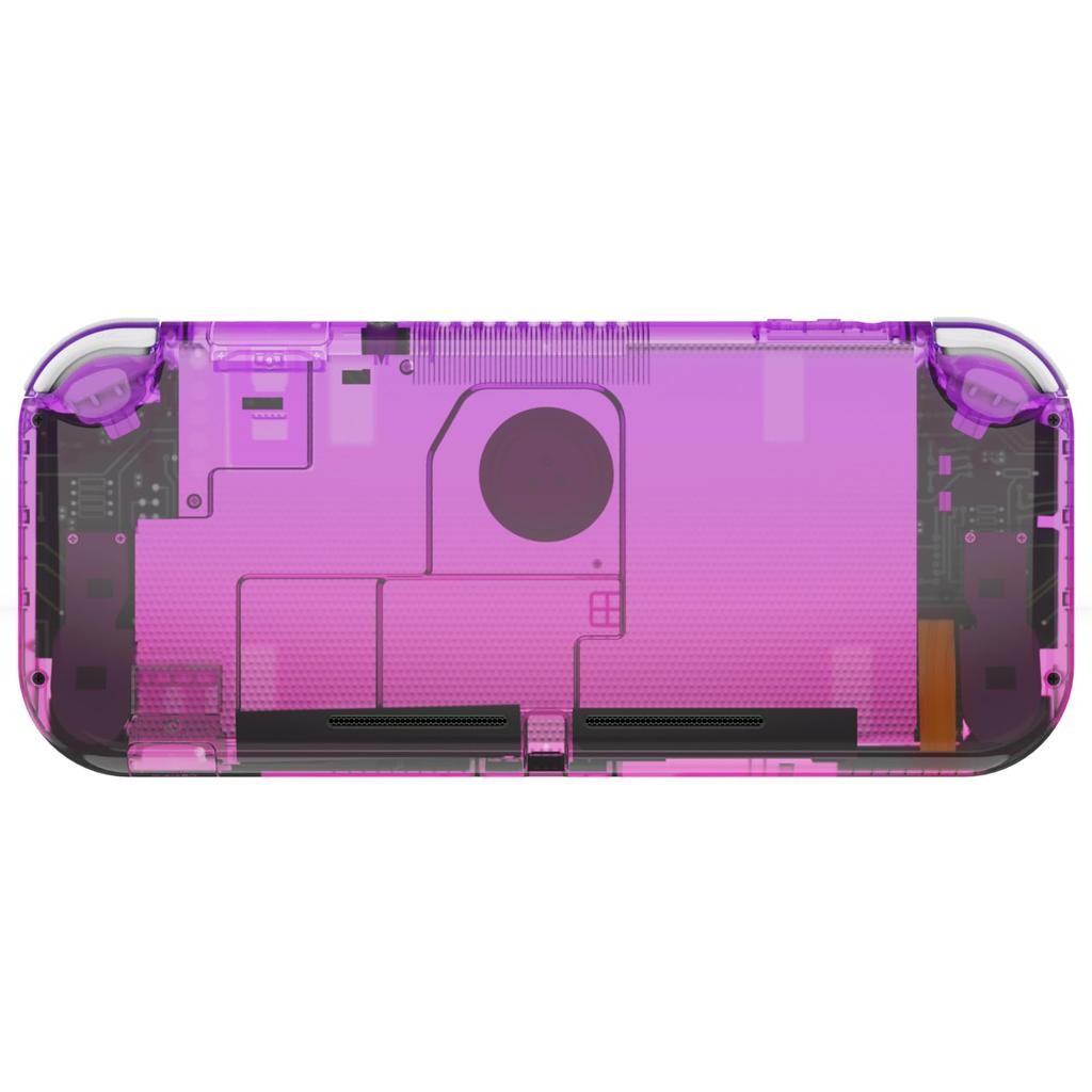 eXtremeRate DIY Clear Case Shell for Switch Gradient Color Nintendo Switch Lite Controller Repair Kit with Custom Case Cover for Switch Lite Clear