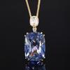 Jewelry Copper Bottom Gold-Plated Imitation Colored Treasure Generous Diamond Gold Pendant Necklace 20 * 28