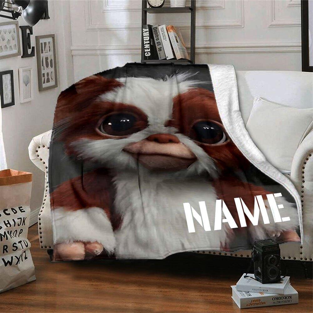 Adorable Gizmo Plush Toy Throw Personalized Blanket Personalized Name Comfortable Texture Perfect For Sofa Couch Office Bed Picnics Four Seasons