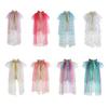 Princess Cape, Colorful Princess Cloak Princess Dress Costume Tulle Cape for Halloween Birthday Party Cosplays Dress Up