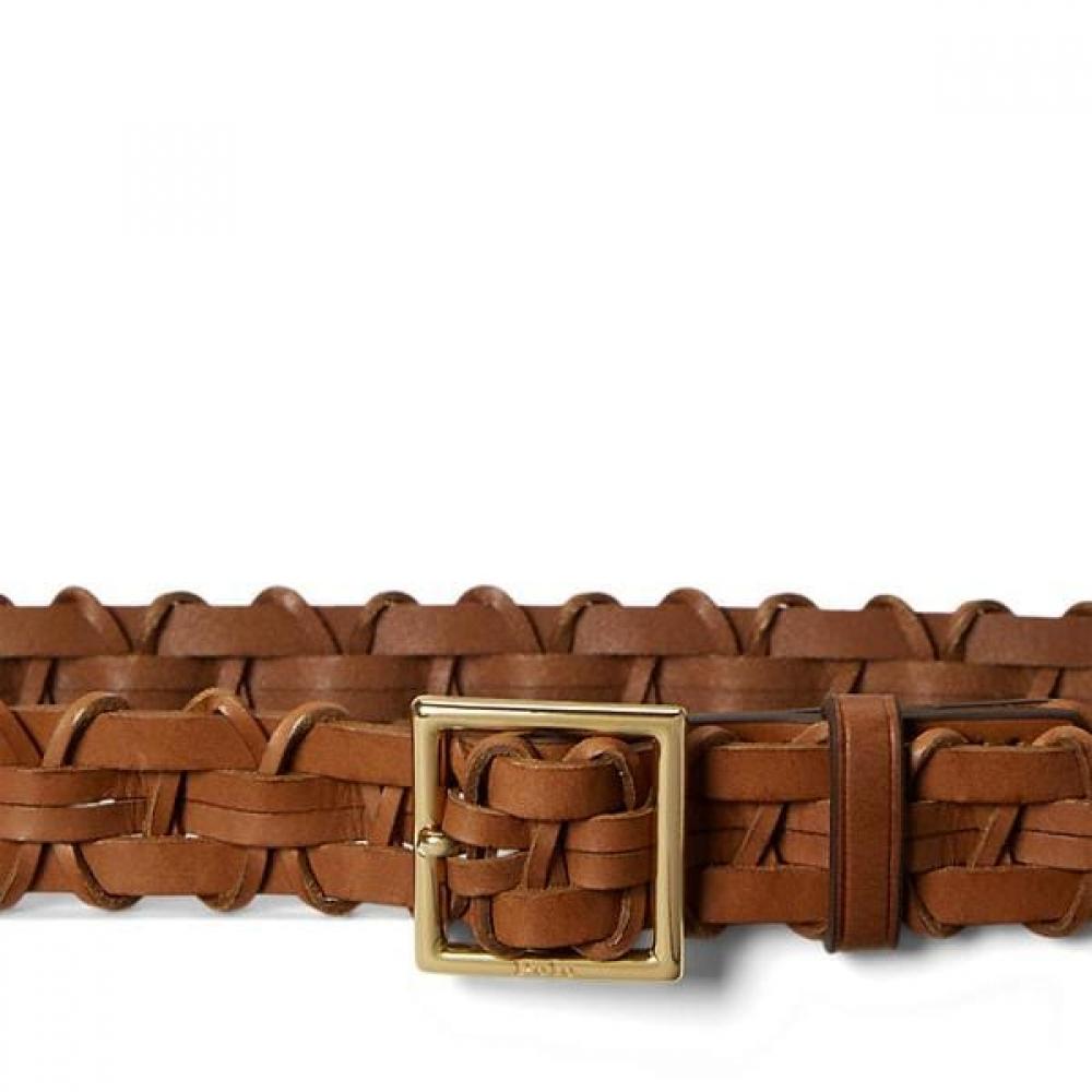 Polo Ralph Lauren Women S Leather baSket Weave Belt Wapoblt09m20151200
