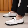Fashion White Loafer Men Shoes Luxury Genuine Leather Business Moccasins Footwear Male Soft Driving Flats Comfy Slip-On Men Casual Shoes