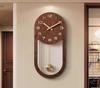 Wall Clock Chinese Antique Living Room New High-end Chinese Retro Art Creative Clock Wall Hanging Home Decoration