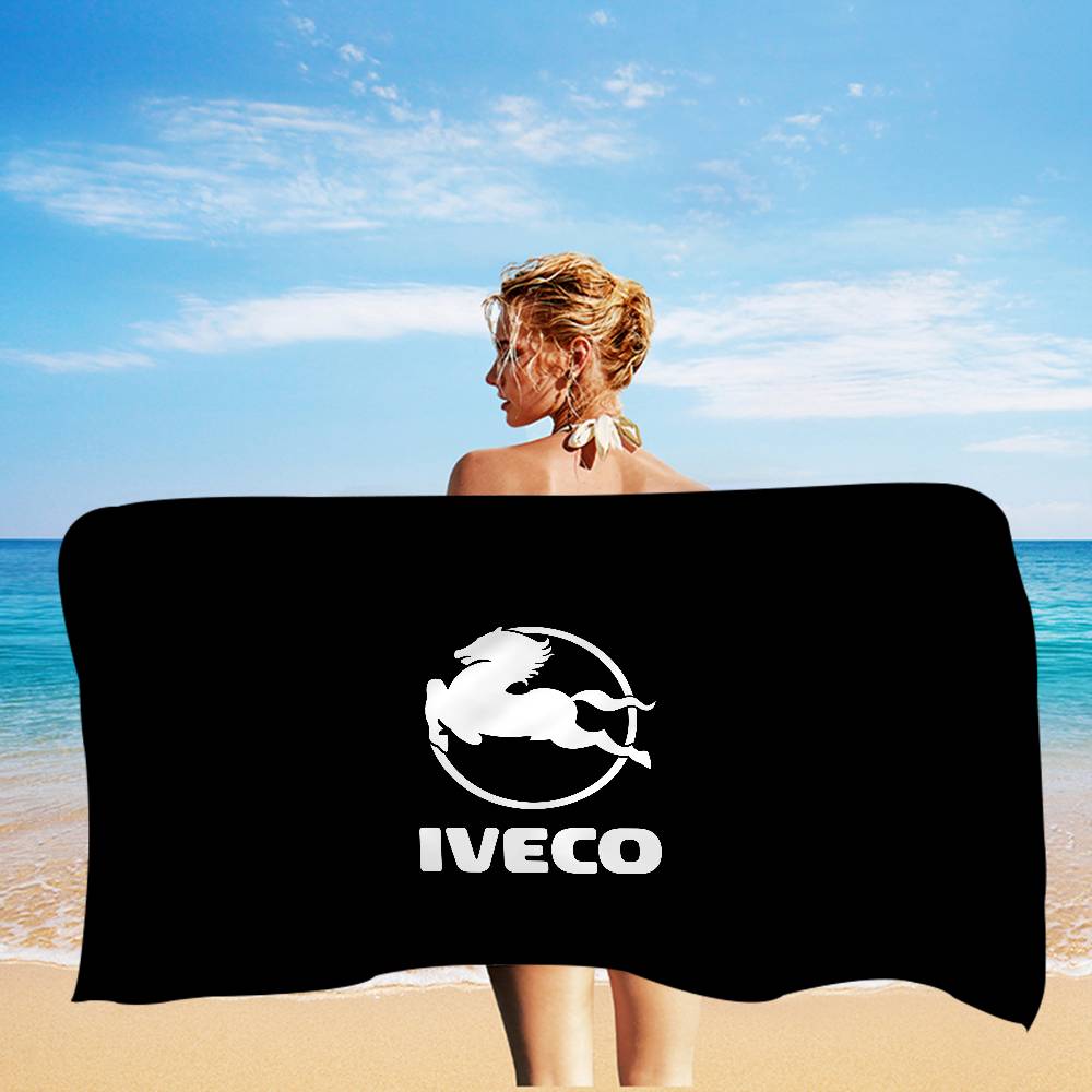 NIEUWE IVECO Grote Microvezel Strandlakens Sneldrogend Handdoek Zand Strandlakens Zwembad Handdoek Voor Reizen Zwemmen Zwembad Yoga W65*H115(CM) white