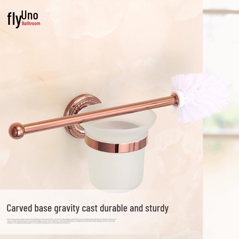 Wall-Mounted Brass Bathroom Towel Rack Set & Accessories