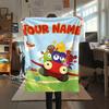 1PC Custom Name Babblarna Patterned Flannel Blanket Suitable For All Seasons for Home Decor Warmth and Comfort Gifts Holiday Present