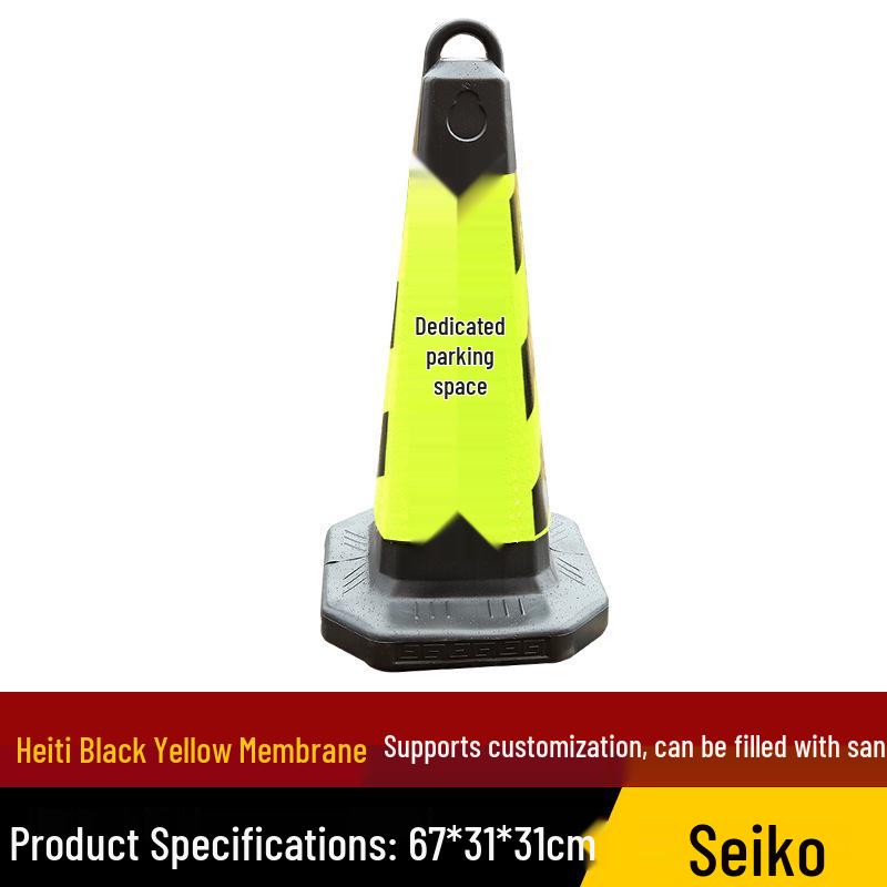Reflective Plastic Traffic Cone - No Parking Warning Barrier Roadblock