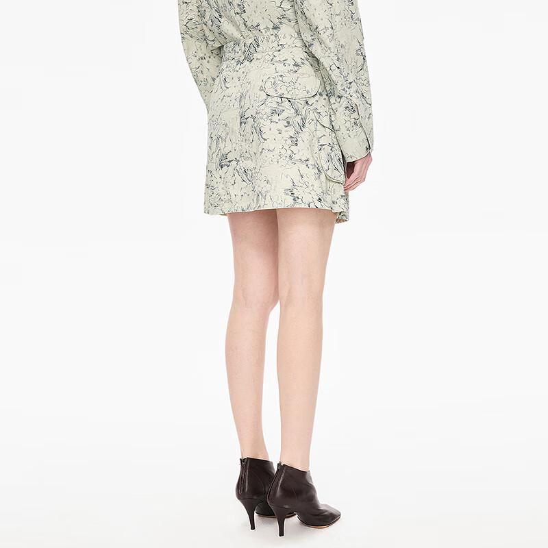 JNBY Women's A-Line Botanical Print Skirt