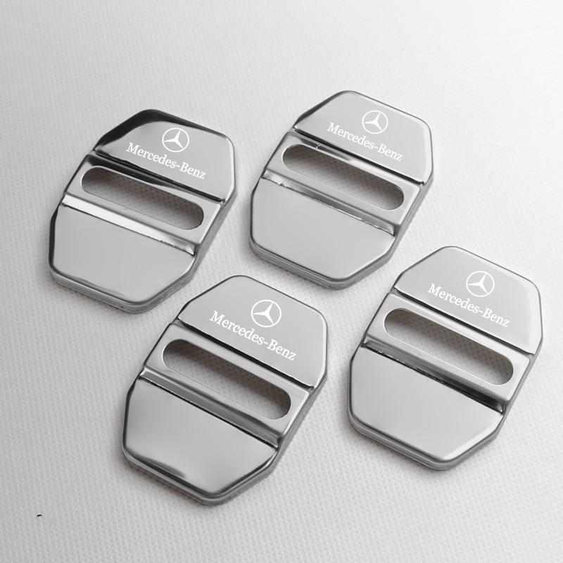 4 Pezzi Copri Serratura Portiera Auto Protettore in Acciaio Inossidabile Per Mercedes Benz AMG GLE GLS CLA CLE GLC CLS GLA W223 W213 W206 W464 W247Q1