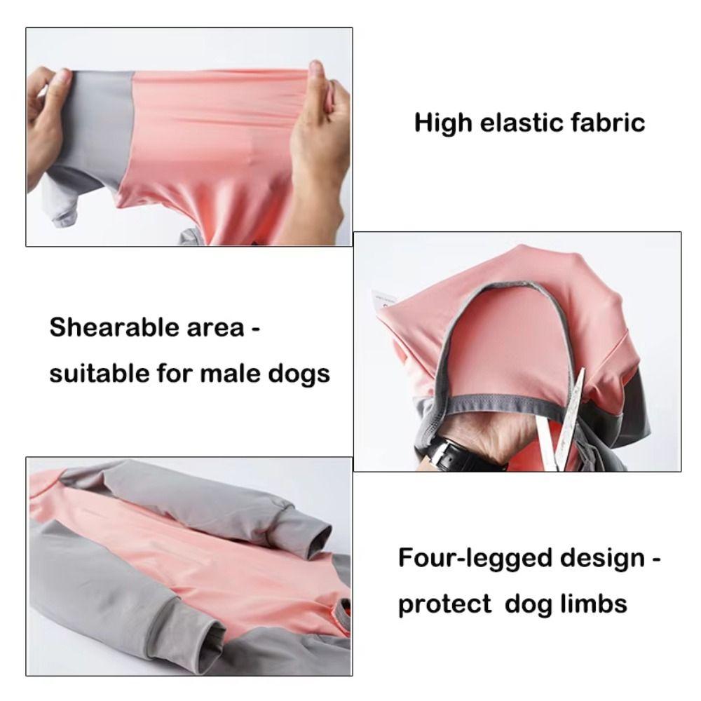 Breathable Large Pet Protection Jumpsuit Elastic Dog Recovery Bodysuit Dog Weaning Bodysuit  Pets