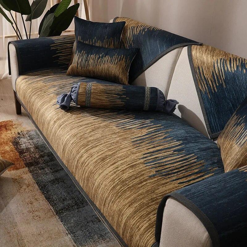 Sofabezug mit geometrischem Gittermuster, Schonbezüge, L-förmige Ecksofabezüge für das Wohnzimmer, rutschfeste Couchbezug, Sofahandtuch, 1/2/3/4-Sitzer