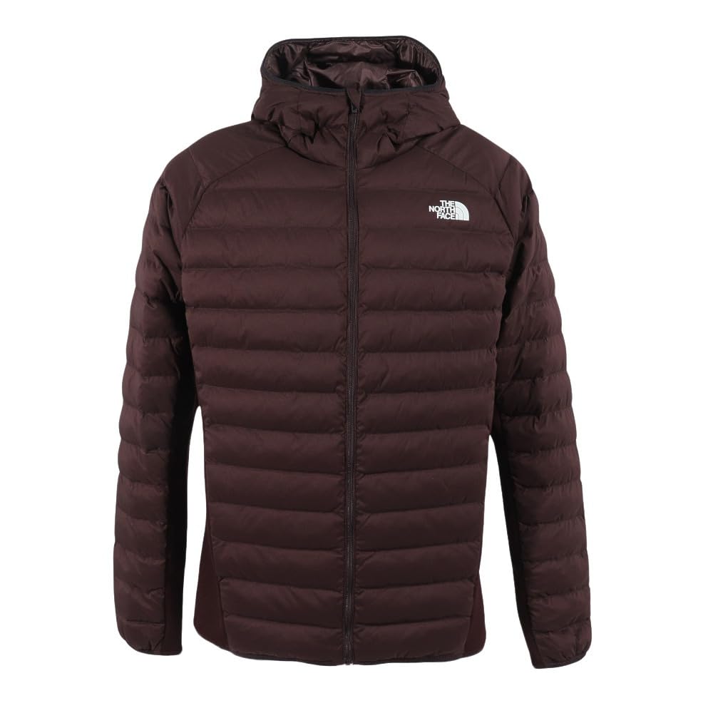 The North Face Red Run Hoody Running Warm Cold Weather Coal Size S Men's Water-Repellent Coat, Brown,