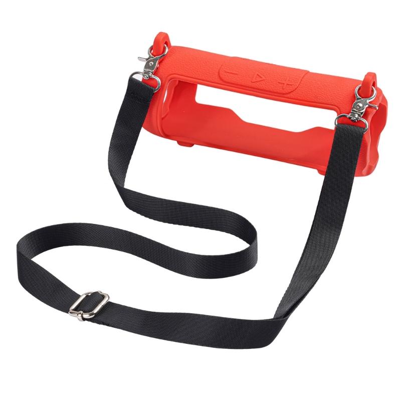 Durability Silicone Sleeve For Flip 7 Travel Speaker Shoulder Pouch Providing Full Protections And Convenient Access