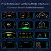 C3 Navigation Mirror  HUD Car Head up Display with OBD2 HD GPS Navigation Bluetooth Windshield Speed Projector Security Alarm