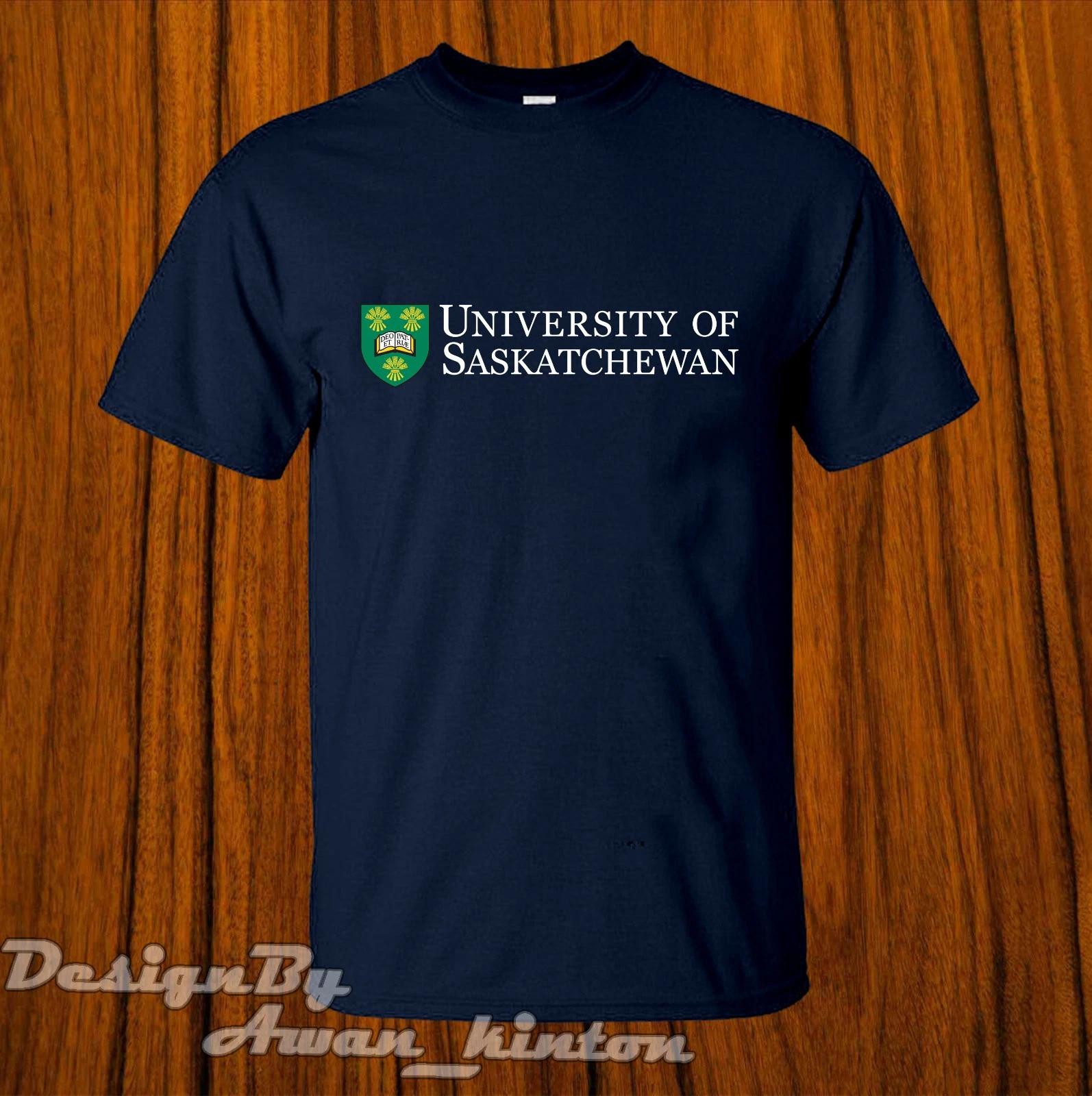 Men s and Women s T-shirts University of Saskatchewan Funny Logo Tshirt Short Sleeve made In usa XXXL