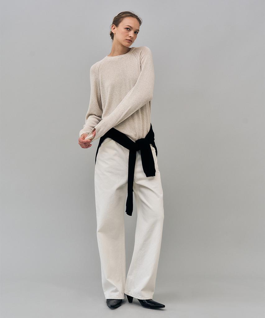 Leopeusaideuhwaiteulabel Twist Raglan Knit Oatmeal
