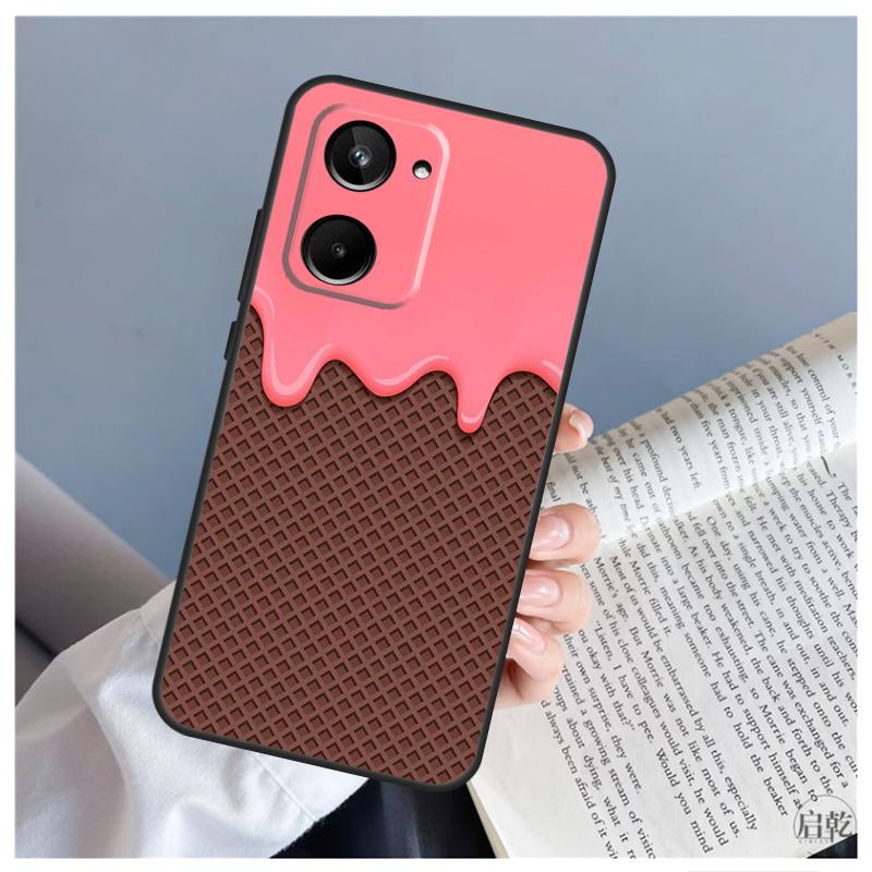 Chocolate Bar Case For Realme C51 C55 C53 C35 C33 C30 C67 C21Y C25s C15 9 10 11 12 Pro Plus GT Neo 5 Cover