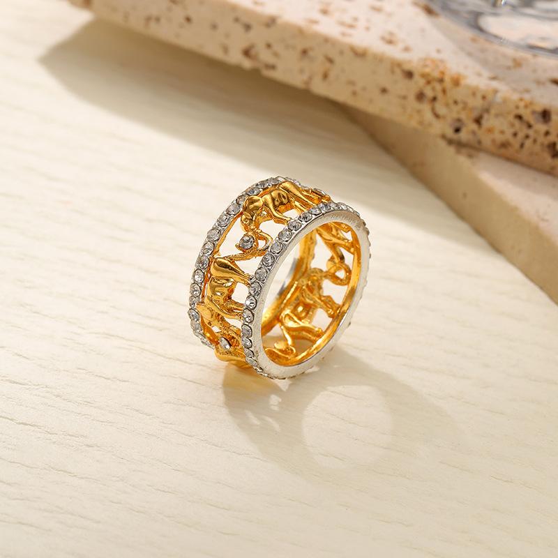 

Accessories Ring Elephant Ring Diamond Ring Simple Ring Alloy No. 6