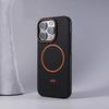 Magnetic Thin Ring iPhone 15/16 Pro Max Color Block Lens Frame Case - Skin-Friendly Protective Design
