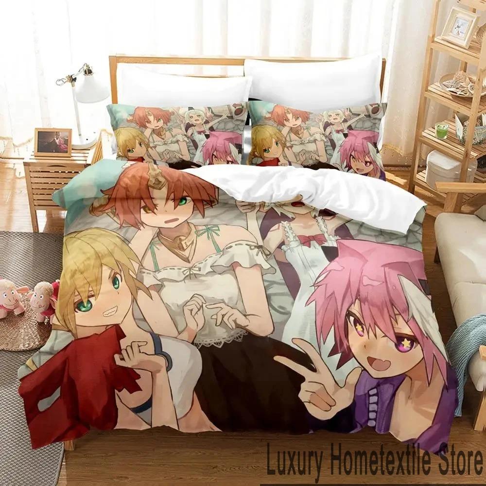 Bekvämt Anime-tryckt påslakan med örngott King Queen Twin Storlekar för Pojkar Flickor och Barn
