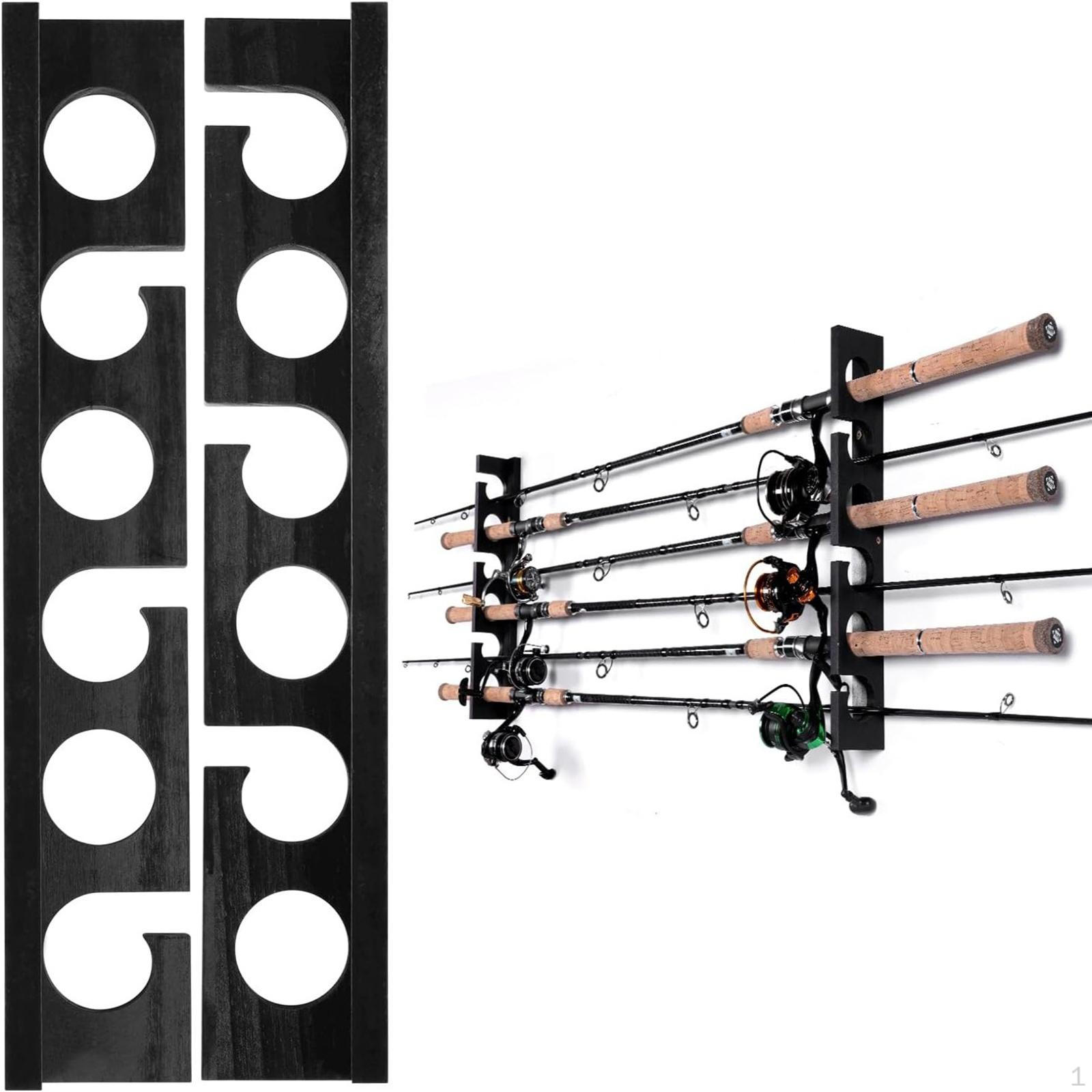 

2x Держателя для удочек Настенные или потолочные Дисплей Долговечность Надежные для хранения в гараже