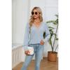 Autumn New Women's V-neck Lace Loose Pit Strip Brushed Loose Long-sleeved T-shirt