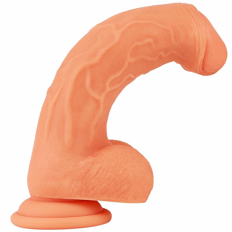 Female Silicone Dildo Double Layer Soft Masturbator Foreskin Sucker Dildo