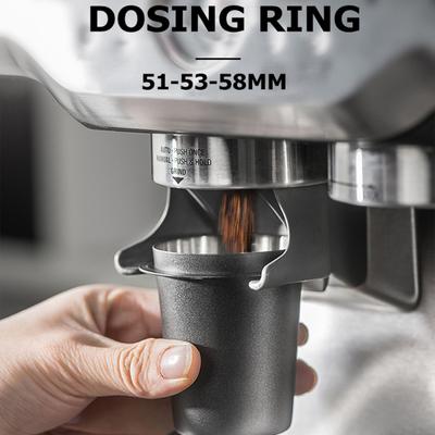 Tazza dosatrice per caffè in acciaio inossidabile Tazze per espresso casalinghe Manico macchina da caffè Tazze raccogli polvere Accessori da barista 51mm 53mm 58mm