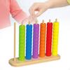 Farbensortier-Stapelspielzeug Frühe Bildung Entwicklung Sensorisches Spielzeug Regenbogenringe Spiel für 1-3