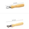 10 Pieces of Stainless Steel Pottery Repairing Scraper Wooden Handle Single-headed Clay Carving and Shaping Props