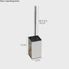 Stainless Steel Toilet Brush Holder Set Black Square Cleaning Tool Durable Vertical Toilet Brush Bathroom Cleaning Accessories