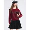 Betu Women's Sequin Bow Pullover Sweater