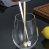 5pcs Silver/gold Coffee Stirring Spoons Long Handle Dessert Scoops Square Teaspoon  Afternoon Tea